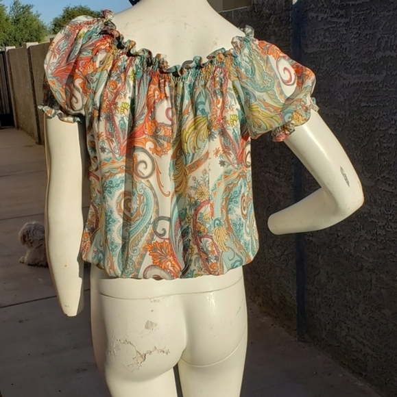 Off-the-Shoulder Floral-Print Blouson - Picture 2 of 6